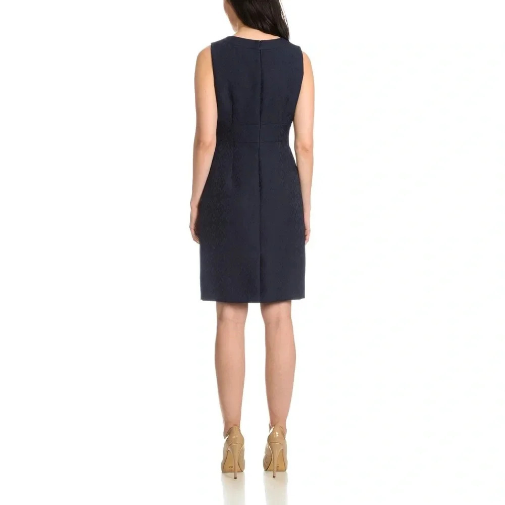 Tahari Arthur S. Levine Women's Tonal Pattern Cut-Out Detail Dress Size 6 - Picture 2 of 7